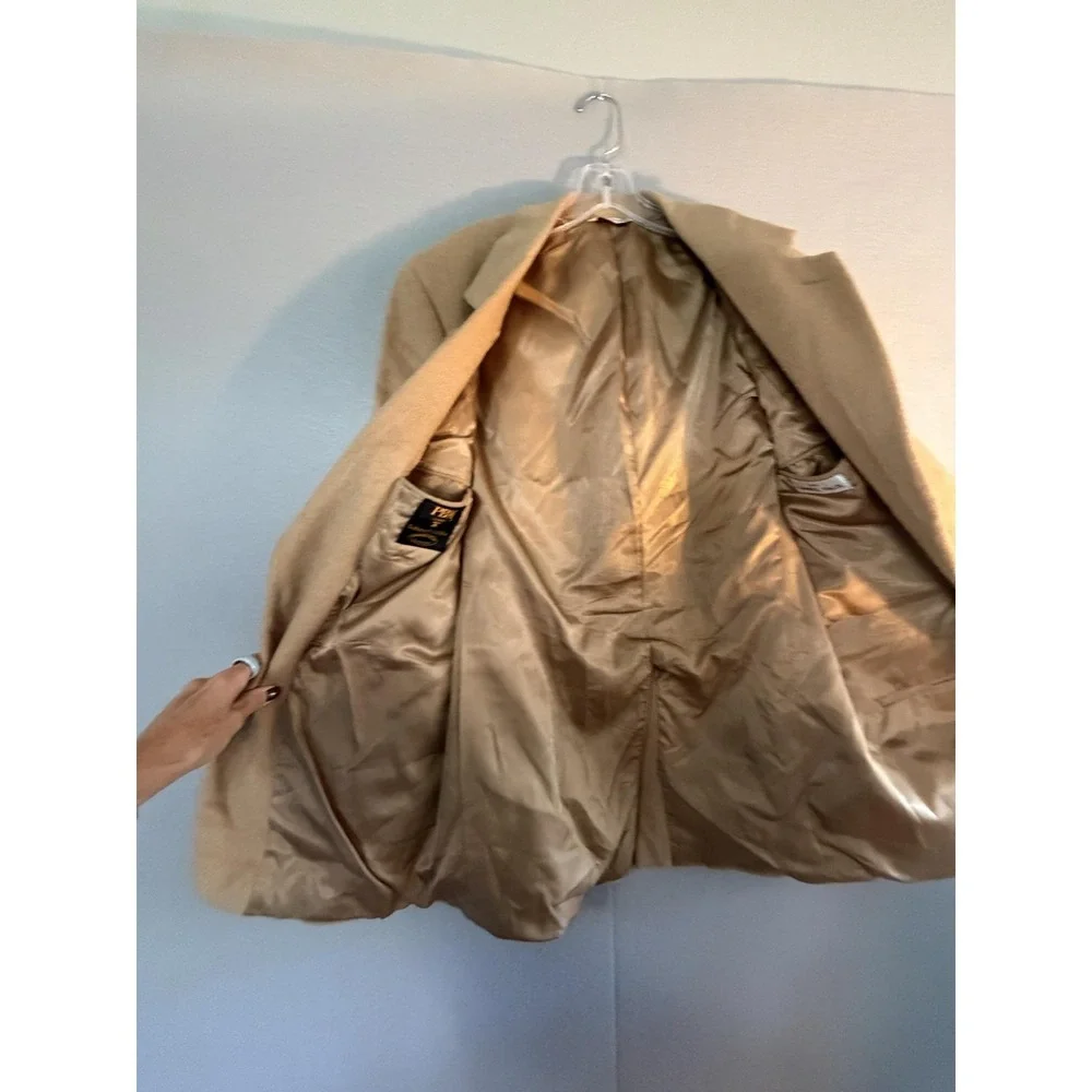 PBM Blazer Sport Coat Mens 40 Beige 100% Camel Hair USA Jacket Old Money